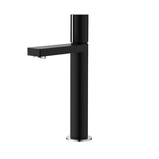 STYLISH Single Handle Bathroom Vessel Sink Faucet, Matte Black Finish B-122N - Plumbing Market