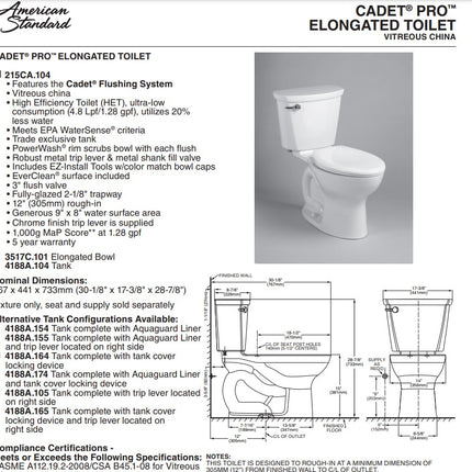 1.28 GPF Toilet 