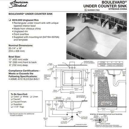 Under-Counter Sink