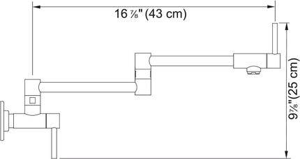 Franke 304 Two Handle Stainless Steel Wall Mounted Pot Filler Franke