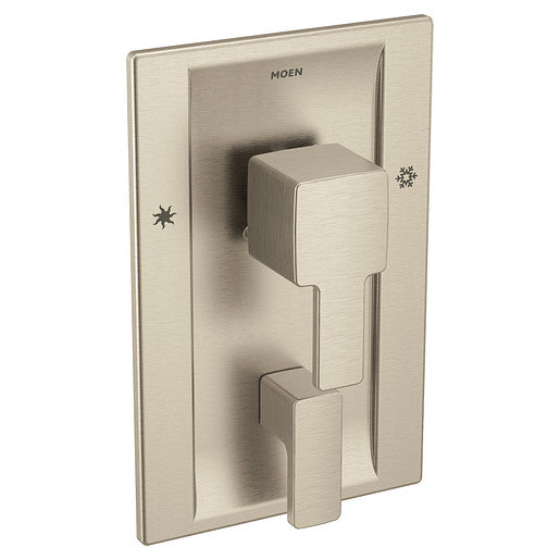 Moen 90 Degree Brushed Nickel Posi-Temp® With Diverter Valve Trim  TS2710BN - Plumbing Market