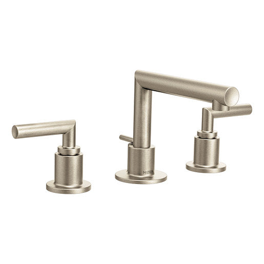 Moen Arris Brushed Nickel Two-Handle Low Arc Bathroom Faucet  TS43002BN - Plumbing Market