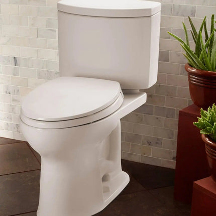 Toto Drake II Two Piece Toilet Round Bowl Less Seat 1.28 GPF - Plumbing Market