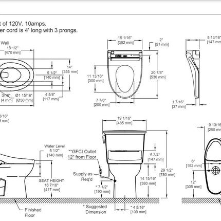 Toto Drake Transitional Two-piece Toilet With C5  Washlet Bidet Seat - 1.28 Gpf - Plumbing Market