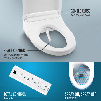 Toto Drake Transitional Two-piece Toilet With C5  Washlet Bidet Seat - 1.28 Gpf - Plumbing Market