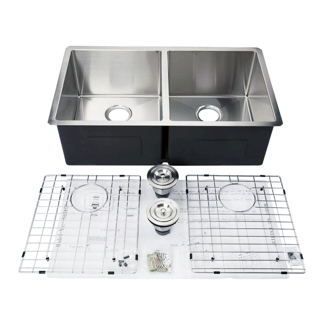 Kodaen 33" Mission Undermount Kitchen Sink 16G Double Bowls Kodaen