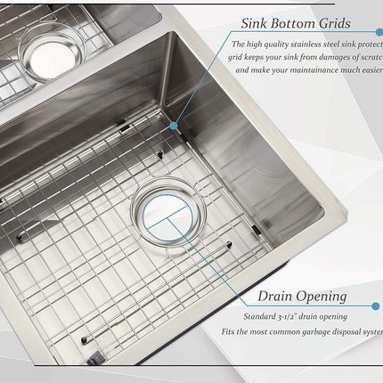 Kodaen 33" Mission Undermount Kitchen Sink 16G Double Bowls Kodaen