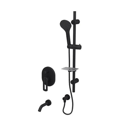 Rubi Myrto 1/2’’ P. Bal. Shower Set/Dev./Vol.Ctrl. Matte Black RMY79K02BK - Plumbing Market