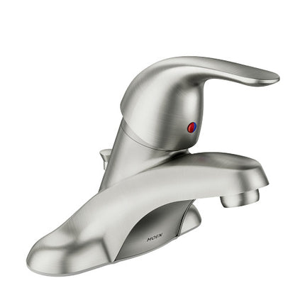 Moen Adler Spot Resist Brushed Nickel One-Handle Low Arc Bathroom Faucet  WSL84502SRN - Plumbing Market