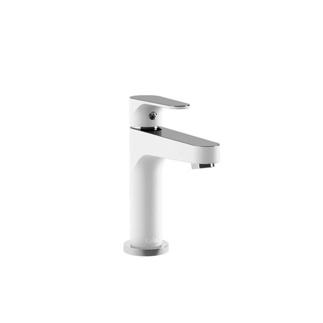 Kalia KONTOURSingle Hole Lavatory Faucet Without Drain Chrome/White BF1412-140 - Plumbing Market