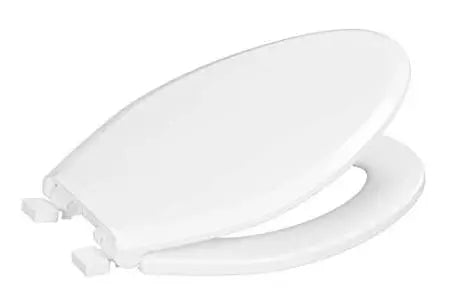 White Elongated Plastic Toilet Seat Slow Close - Plumbing Market