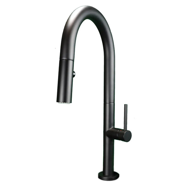 Zuuz Elegante Pull-Down Dual Spray Kitchen Faucet Matte Black - Plumbing Market