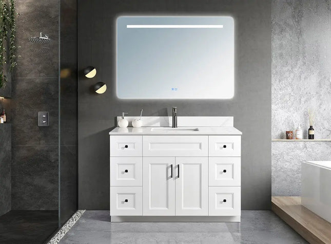 Zuuz Hampton Bathroom Vanity With Quartz Counter Top 48 Inch - Plumbing Market