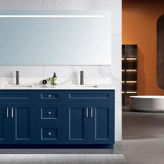 Zuuz Hampton Bathroom Vanity with Quartz Counter top 60 inch Double Sink (Copy) - Plumbing Market