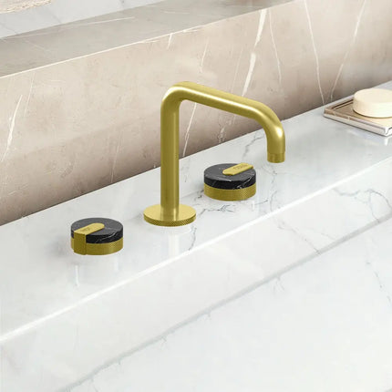 Zuuz Marmo Three Holes Widespread Bathroom Faucet Brass - Plumbing Market