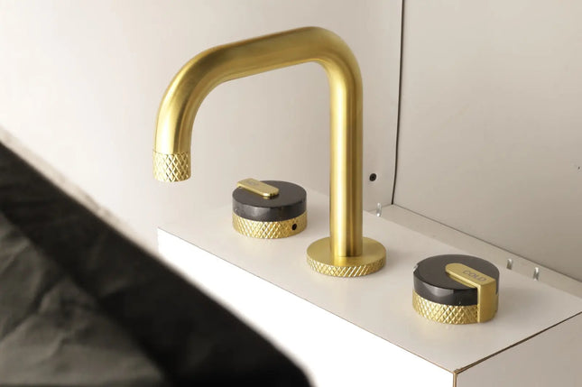 Zuuz Marmo Three Holes Widespread Bathroom Faucet Brass - Plumbing Market