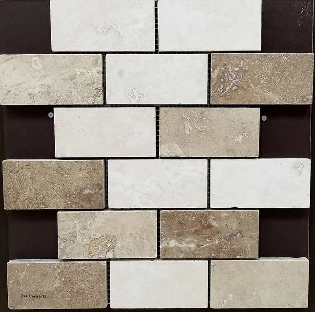 Zuuz Tile 2x4 Coco Travertine - Plumbing Market