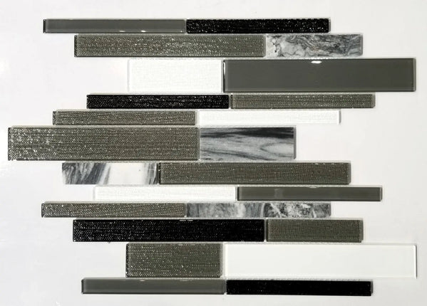 Zuuz Tile Random Strip Dark Grey - Plumbing Market