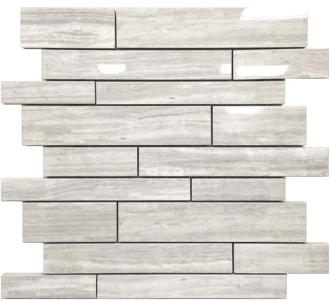 Zuuz Tile Random Strip Elora Grey - Plumbing Market