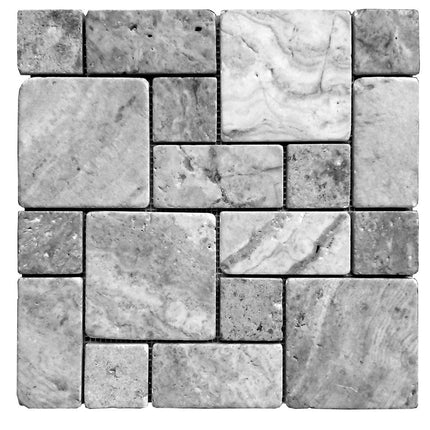 Zuuz Tile Roman Pattern Silver - Plumbing Market