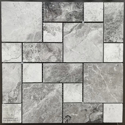 Zuuz Tile Roman Pattern Valensa Grey - Plumbing Market