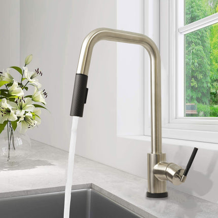 Kodaen Cascade Single Handle Pull Down Spray Kitchen Faucet Kodaen