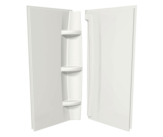 30 x 72 in. Acrylic Direct-to-Stud Two-Piece Wall Kit in White