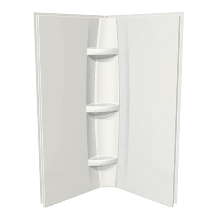 40 x 72 in. Acrylic Direct-to-Stud Two-Piece Shower Wall Kit in White