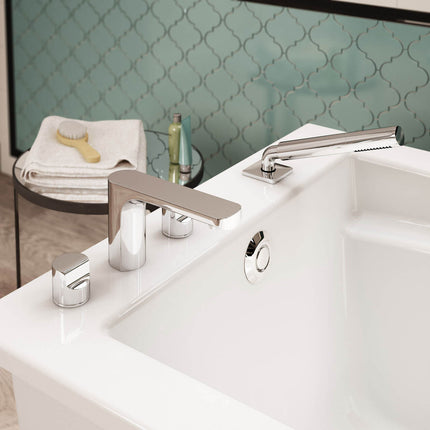 Optik 6032 F Acrylic Freestanding End Drain Bathtub in White with White Skirt - Plumbing Market