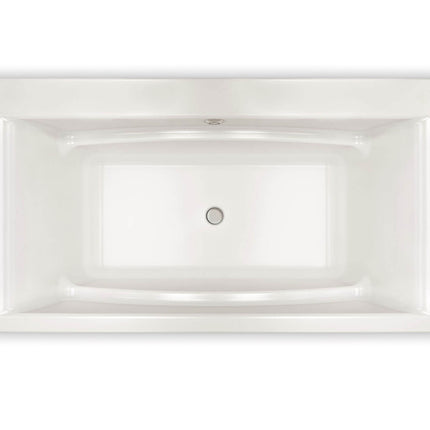 Optik 6636 F Acrylic Freestanding Center Drain Bathtub in White with White Skirt - Plumbing Market