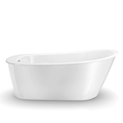 Sax 6032 AcrylX Freestanding End Drain Bathtub in White with White Skirt - Plumbing Market