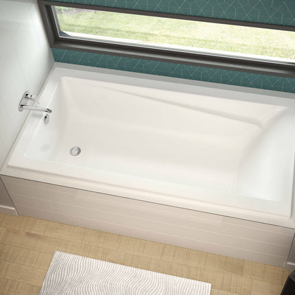 Maax Exhibit 7242 Acrylic Drop-in End Drain Bathtub in White - Plumbing Market