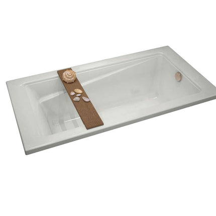 Maax Exhibit 7242 Acrylic Drop-in End Drain Bathtub in White - Plumbing Market