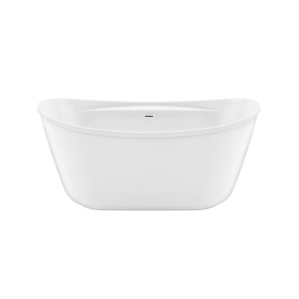 Sonoma 58 x 32 AcrylX Freestanding Center Drain Bathtub in White with White Skirt - Plumbing Market