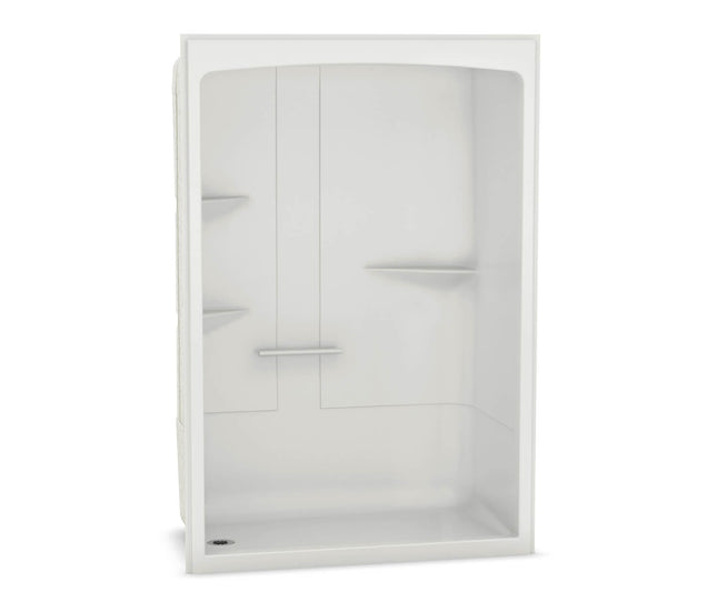 MAAX ALLIA SHR-6034 Acrylic Alcove Center Drain One-Piece Shower in White Maax