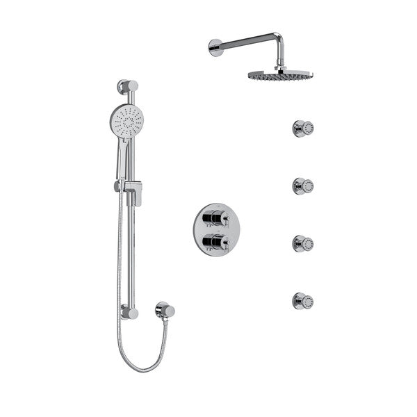 Riobel CS Thermostatic Shower Kit With 4 Body Jets And Shower Head Riobel