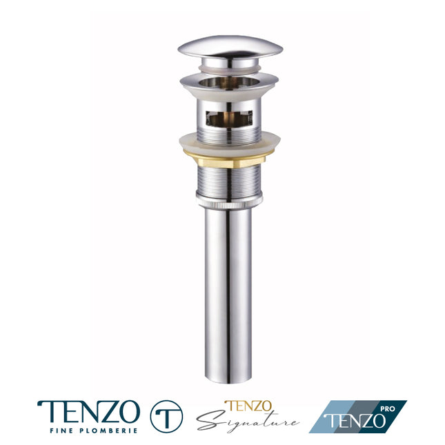 Tenzo Round Pop-up Lavatory Drain With Overflow DR-OF-01 - Plumbing Market