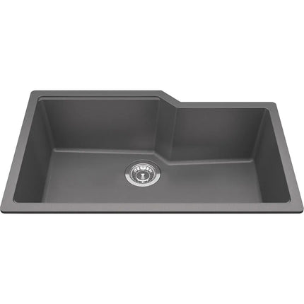 Kindred Granite 30.68" x 19.68" Undermount Single Bowl Kitchen Sink Shadow Grey MGS2031U-9SG Kindred