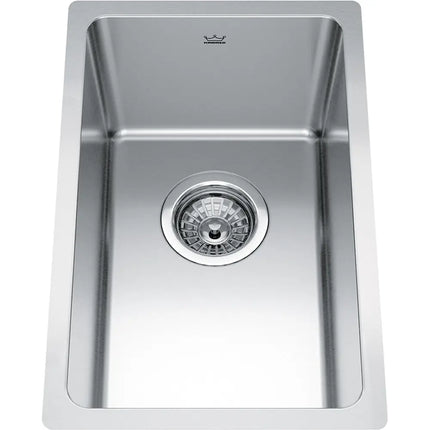 Kindred Brookmore 11.56" x 18" Undermount Single Bowl Stainless Steel Kitchen Sink BSU1812-8 Kindred