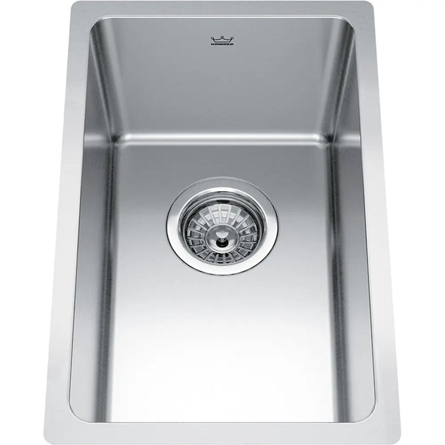 Kindred Brookmore 11.56" x 18" Undermount Single Bowl Stainless Steel Kitchen Sink BSU1812-8 Kindred