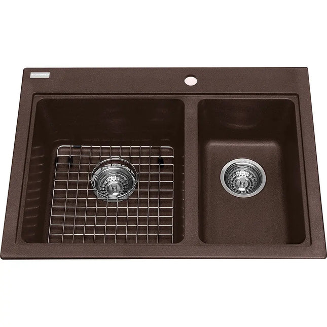 Kindred 27.75" x 20.5" Sanitized Kitchen Sink Granite Mocha KGDC2027R-8ES Kindred