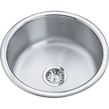 Kindred Steel Queen 18" x 18" Drop-in Round Bar/prep Sink Stainless Steel QSR18-8 Kindred