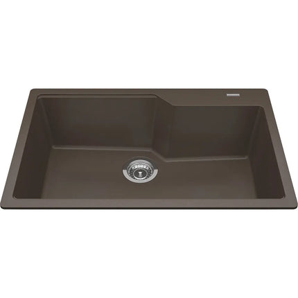 Kindred Granite 30.68" x 19.68" Drop-in Single Bowl Kitchen Sink Granite Storm MGSM2031-9SM Kindred