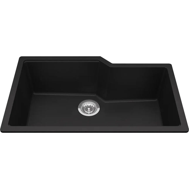 Kindred Granite Series 30.69" x 19.69" Undermount Single Bowl Granite Kitchen Sink in Matte Black MGS2031U-9MBK Kindred