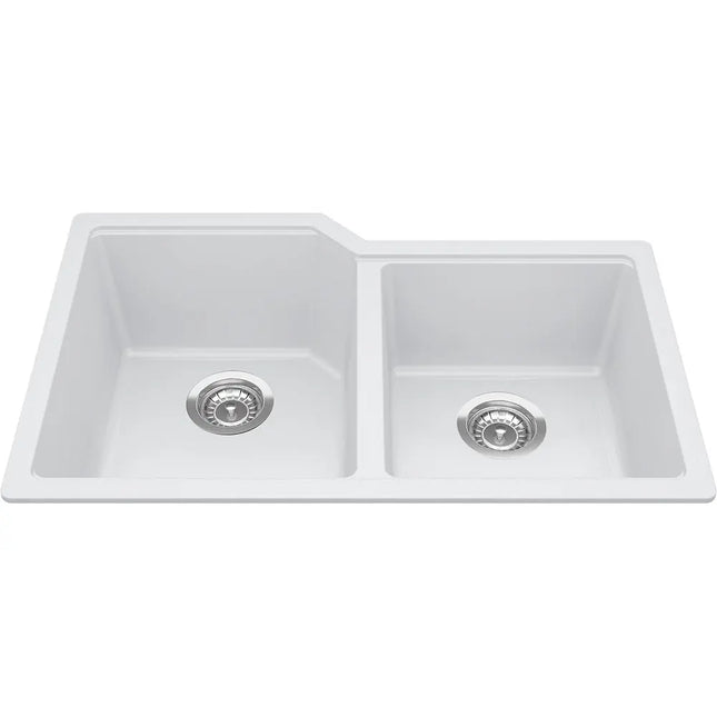 Kindred Granite Series 30.69" x 19.69" Undermount Single Bowl Granite Kitchen Sink in Polar White MGC2031U-9PWT Kindred