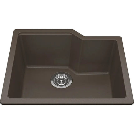 Kindred Granite 22" x 19.68" Undermount Single Bowl Kitchen Sink Granite Storm MGS2022U-9SM Kindred