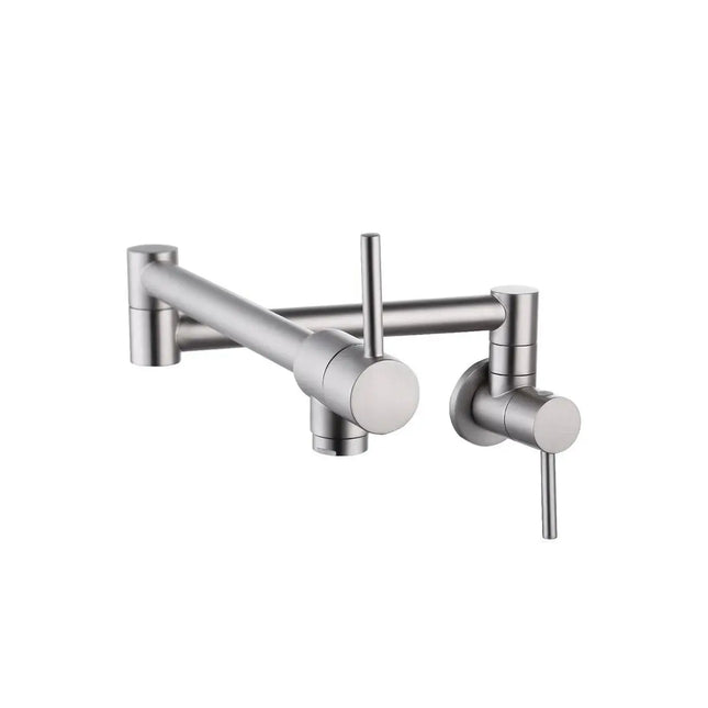 Stylish ASTI Stainless Steel Wall Mount Pot Filler Folding Stretchable with Single Hole Two Handles K-145S Stylish
