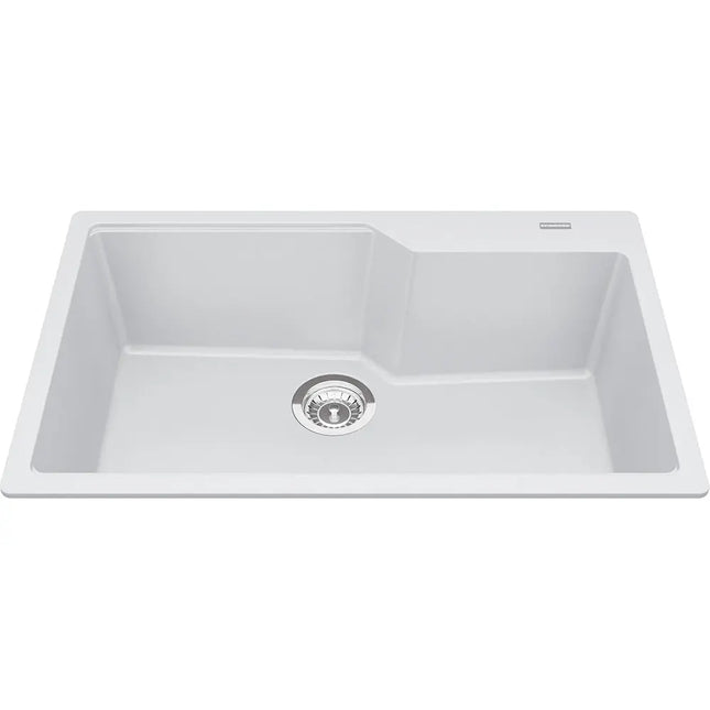 Kindred Granite Series 30.69" x 19.69" Drop In Single Bowl Granite Kitchen Sink in Polar White MGSM2031-9PWT Kindred