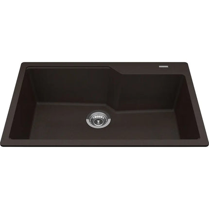 Kindred Granite 30.68" x 19.68" Drop-in Single Bowl Kitchen Sink Mocha MGSM2031-9ES Kindred