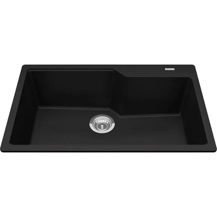 Kindred Granite Series 30.69" x 19.69" Drop In Single Bowl Granite Kitchen Sink in Matte Black MGSM2031-9MBK Kindred